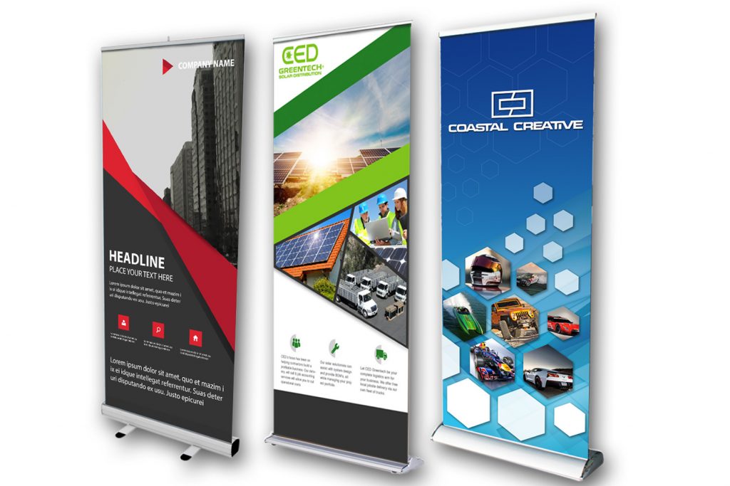 Retractable Banners - Great for trade shows, conventions and all kind of events.